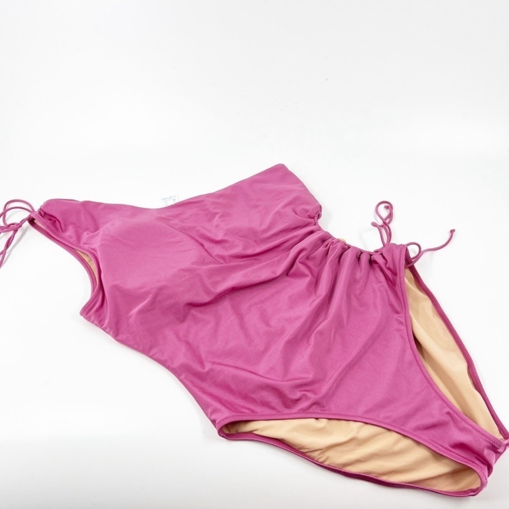 JCrew Women's Shiny Side Cut-Out One-Piece Swimsuit BC087. NWT size 12 - Picture 2 of 7